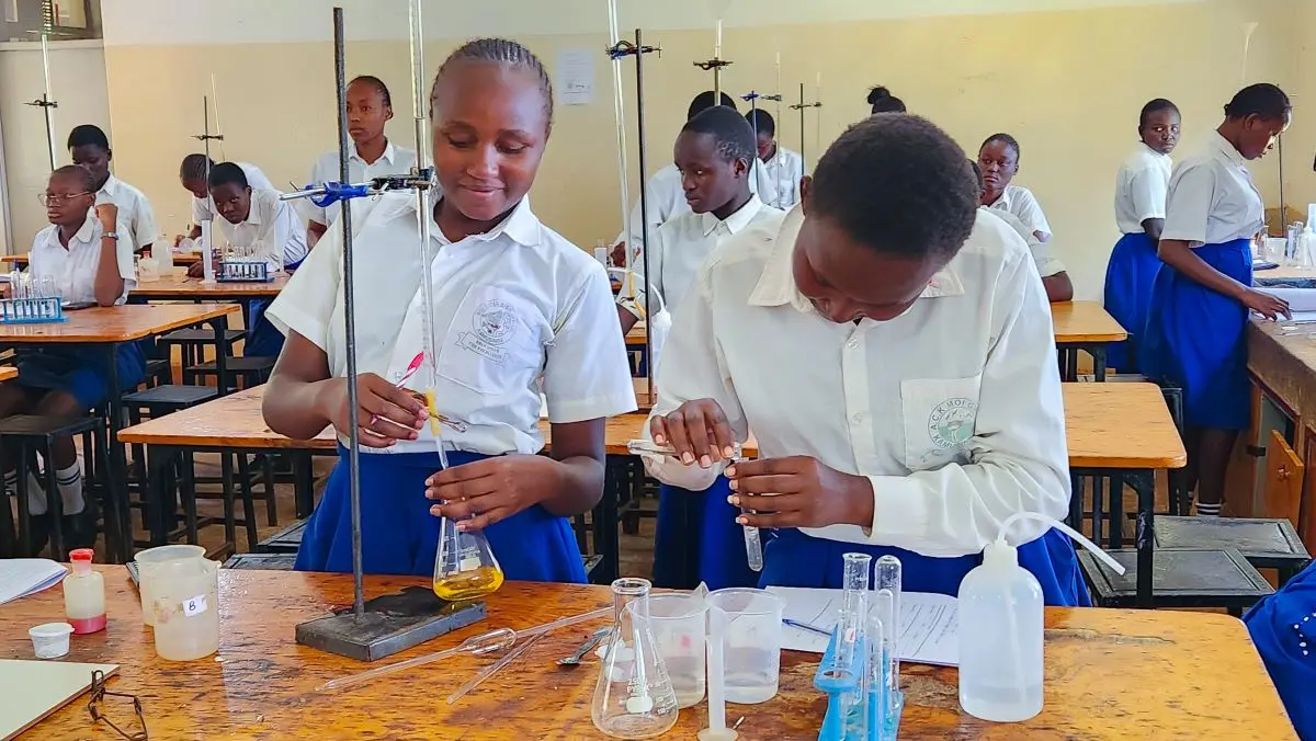Students in the science laboratory